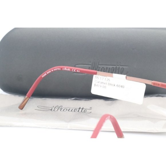 New Authentic Silhouette Titan 5540 JL 6040 Cat Eye Caramel Brick Frame 5mm - Picture 3 of 5